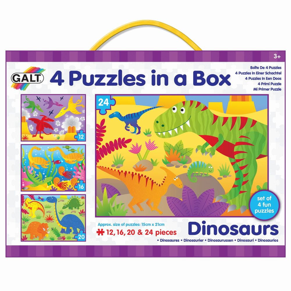 GALT 4 Puzzle v krabici - Dinosaury